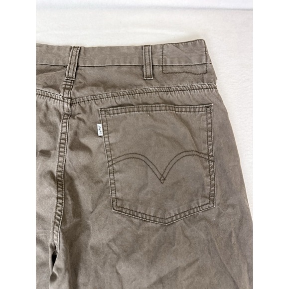 Levi's 505 Trouser Mens Pants 36x32 Brown Straight Leg Cotton Chino - Picture 11 of 11